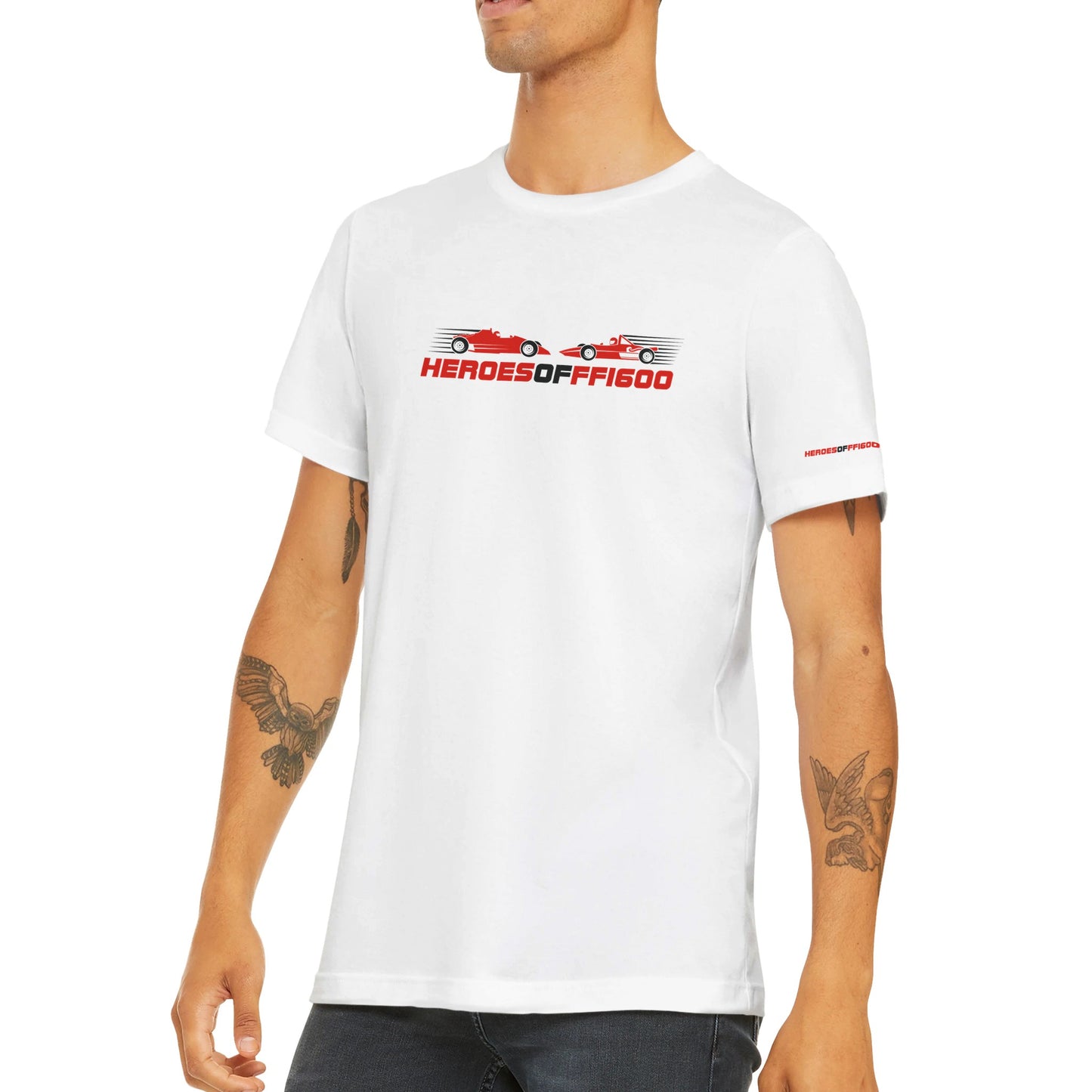 Heroes of FF1600 - Premium Unisex T-shirt (White)